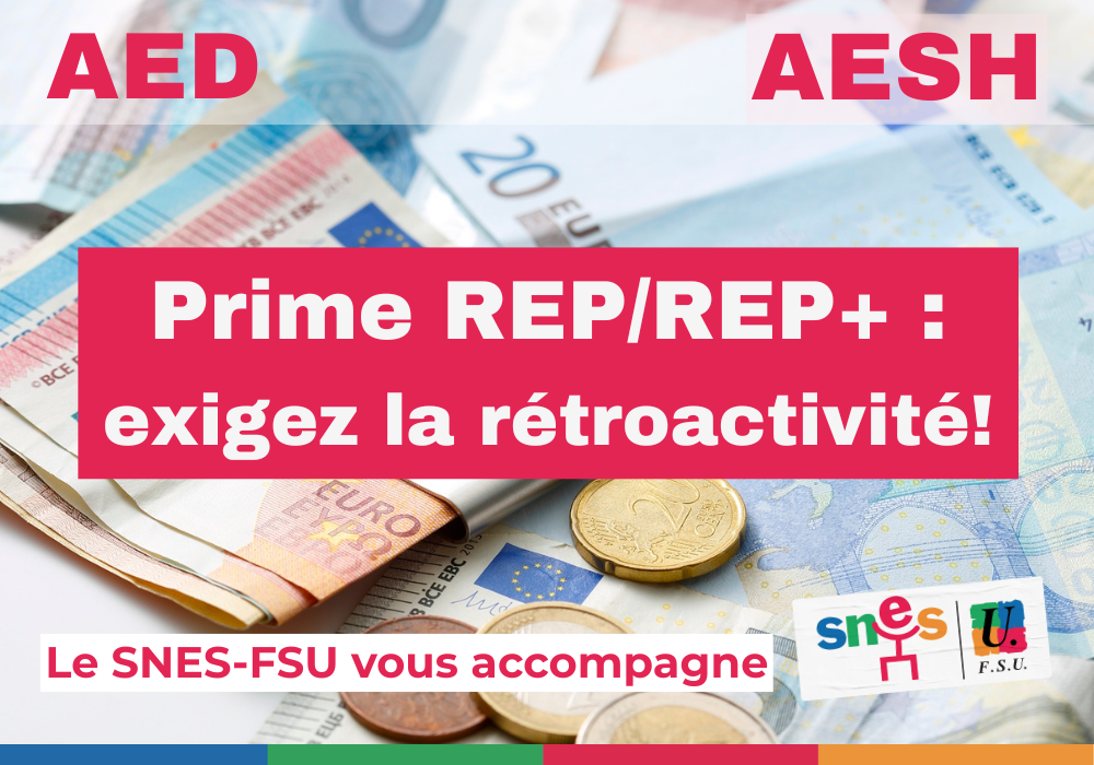 REP REP+ rétroactivité AED AESH