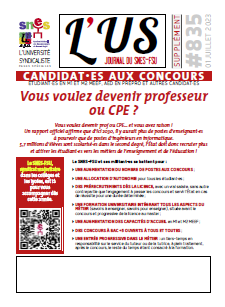 Candidat-es aux concours : vous voulez devenir professeur ou CPE?