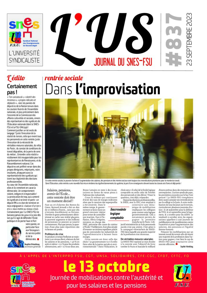 L’US n°837 du 23 septembre 2023