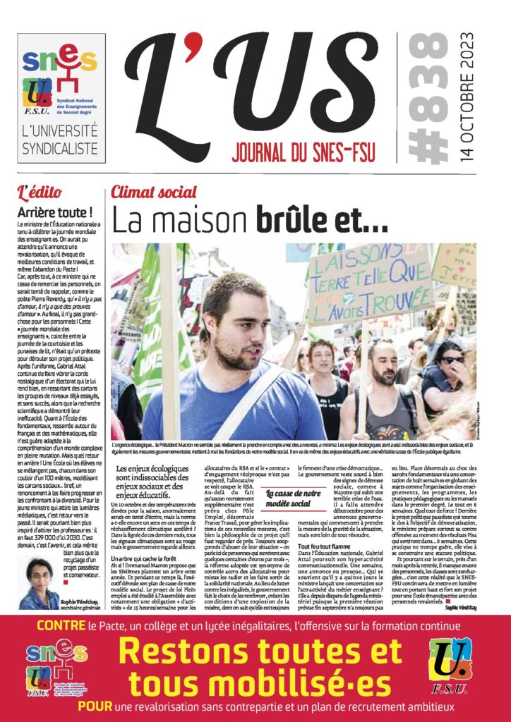 L’US n°838 du 14 octobre 2023
