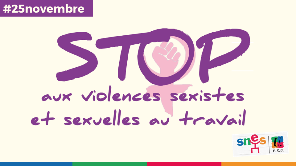 STOP aux violences sexuelles et sexistes au travail