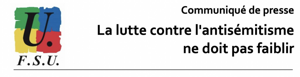 La lutte contre l'antisémitisme ne doit pas faiblir