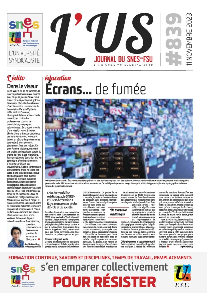L’US n°839 du 11 novembre 2023