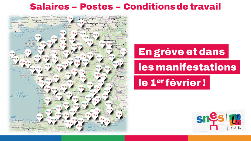 Carte des manifestations 1er février 2024