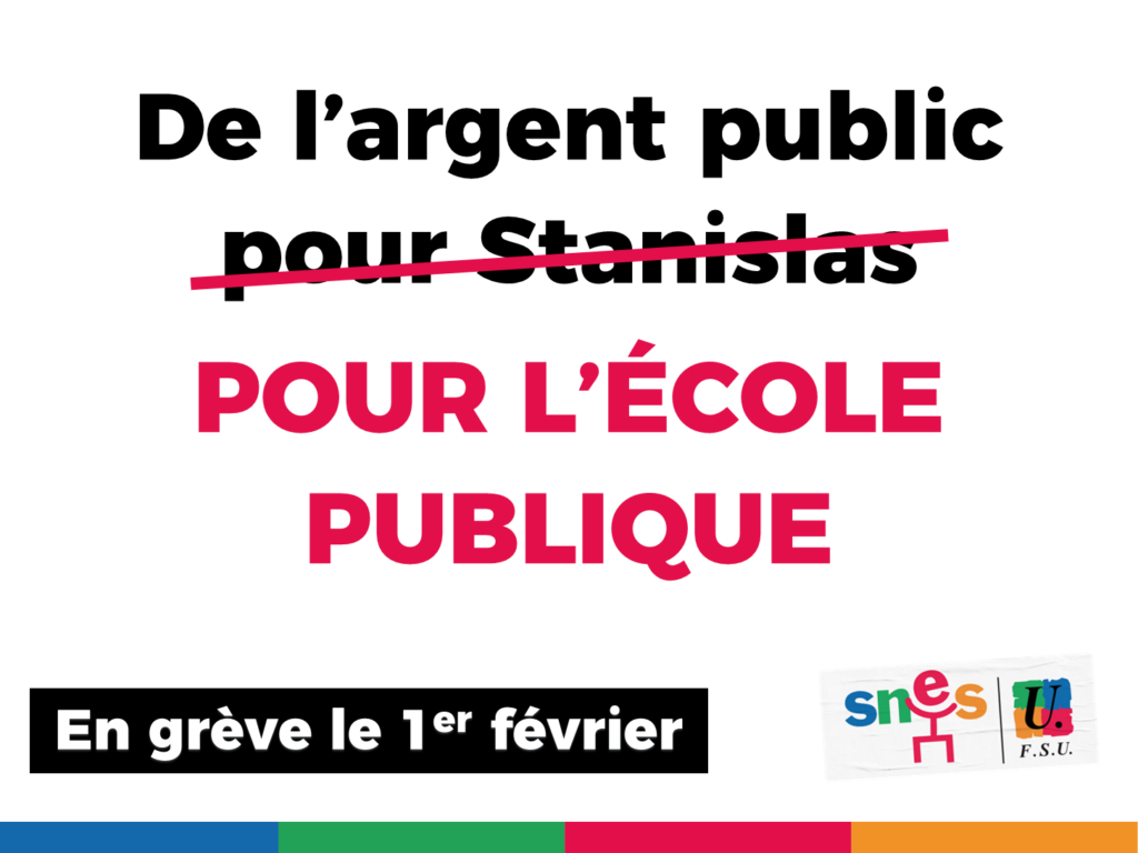 De l'argent public pour l'École publique!