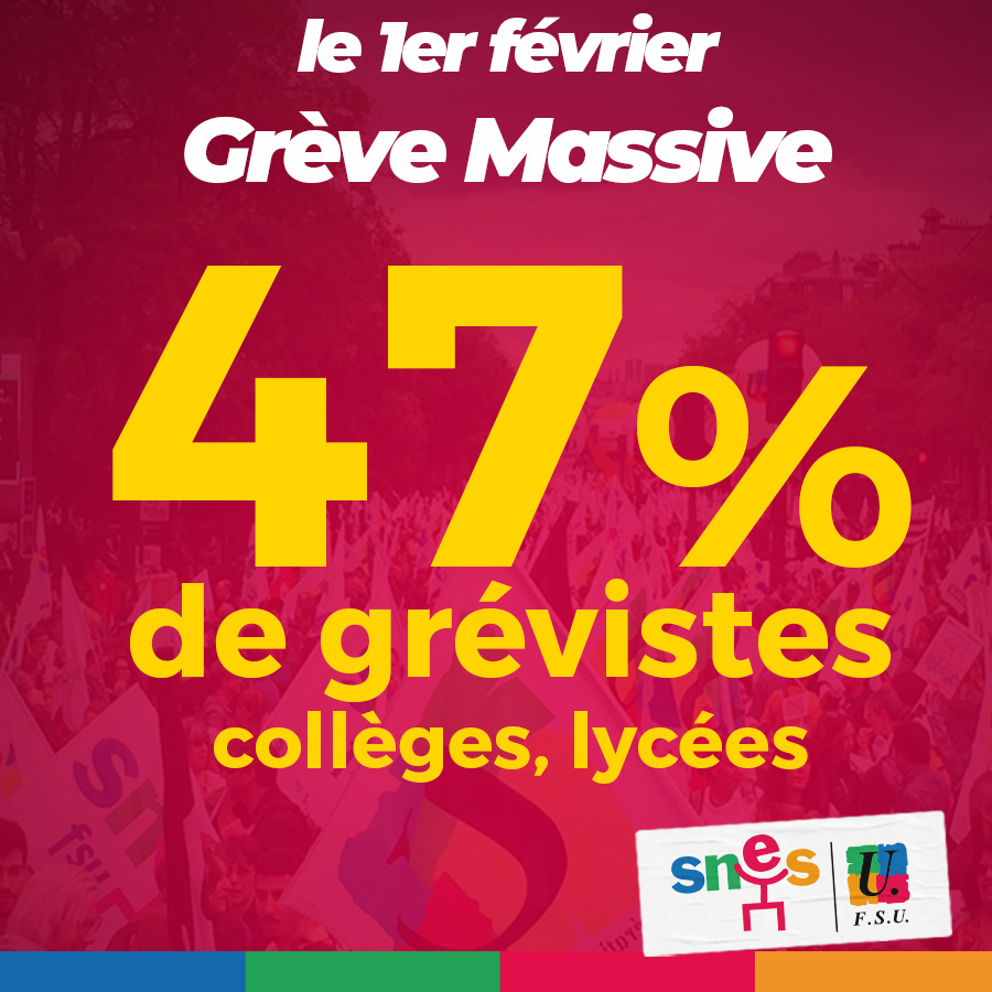 1er février : grève massive !