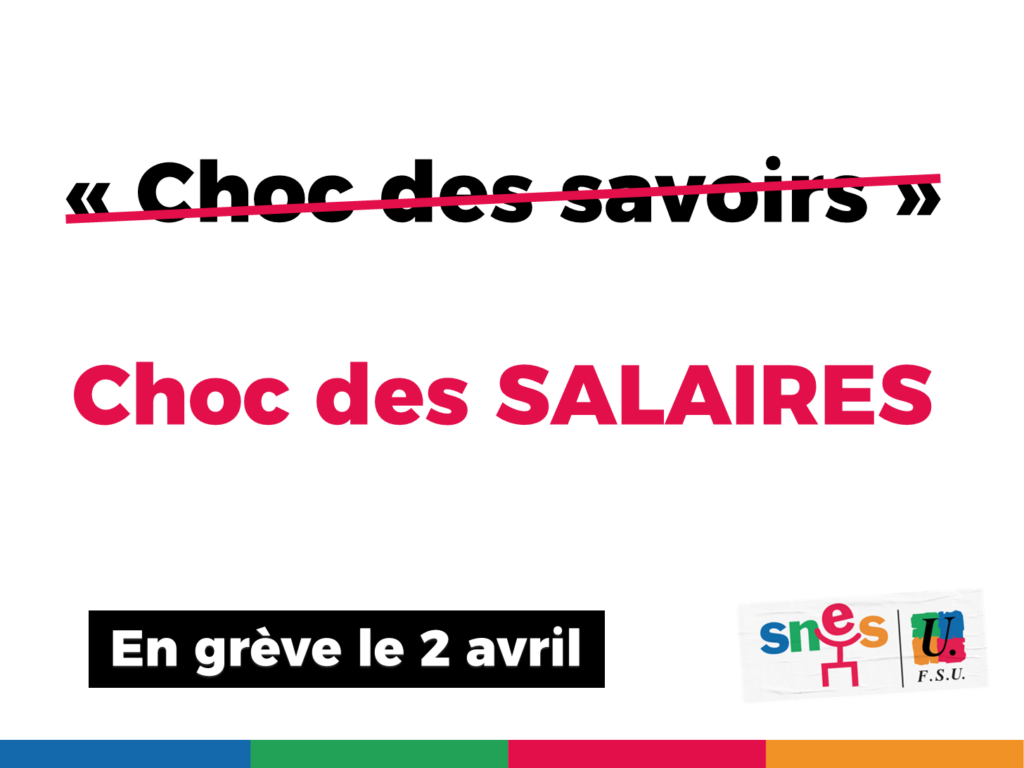 Choc des salaires En grève le 2 avril