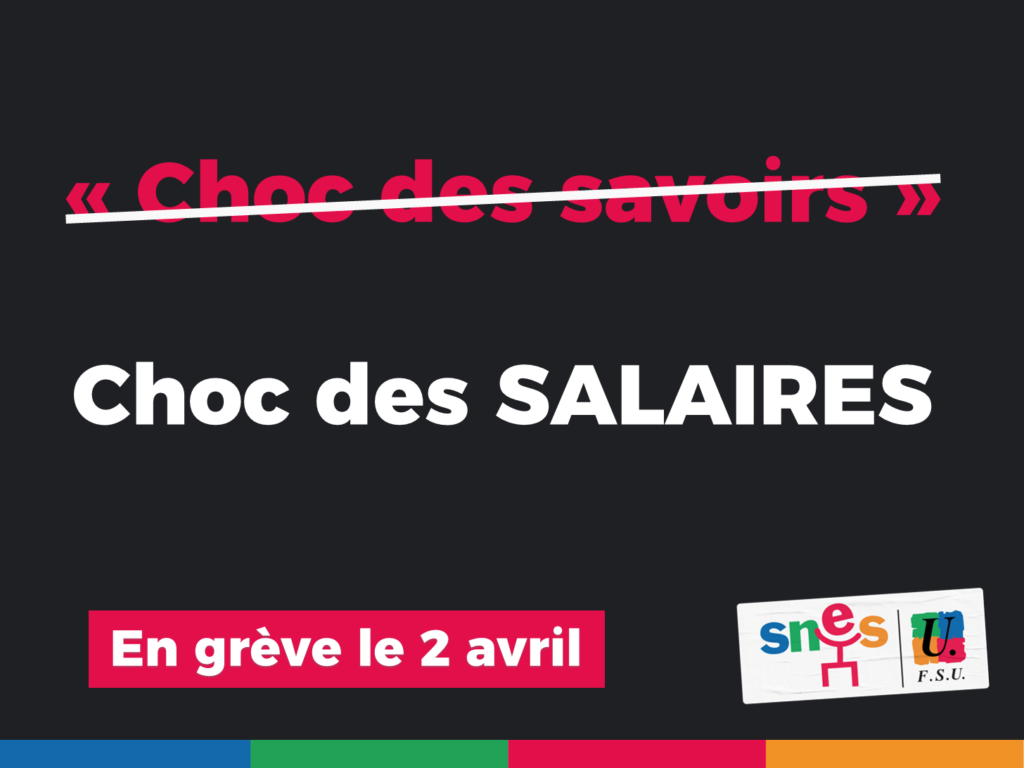 Choc des salaires En grève le 2 avril