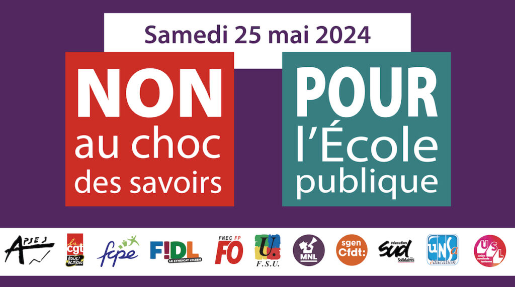 Journée nationale de manifestations "contre le choc des savoirs" et pour l'école publique