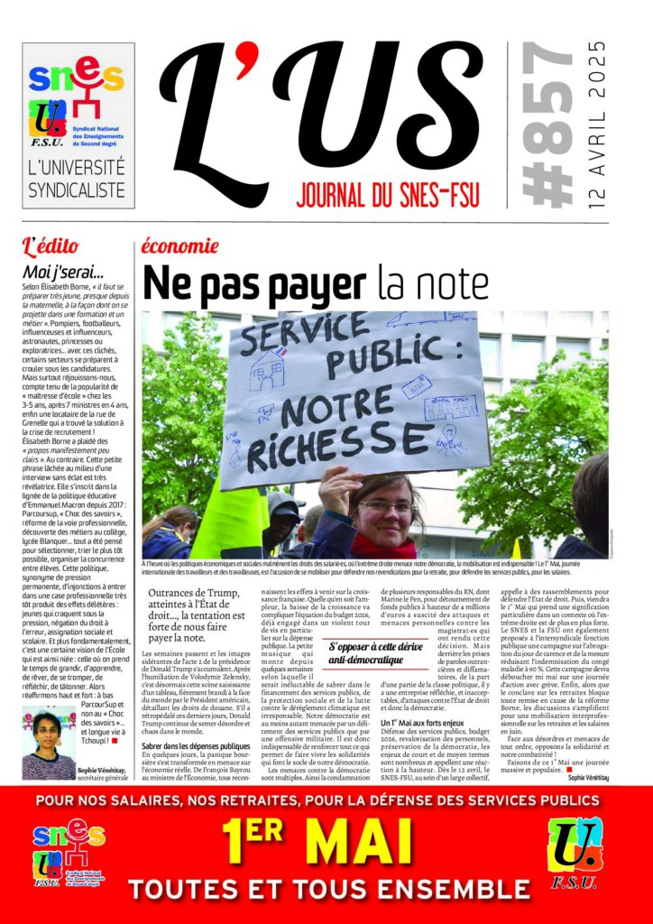 L’US n°857 du 12 avril 2025
