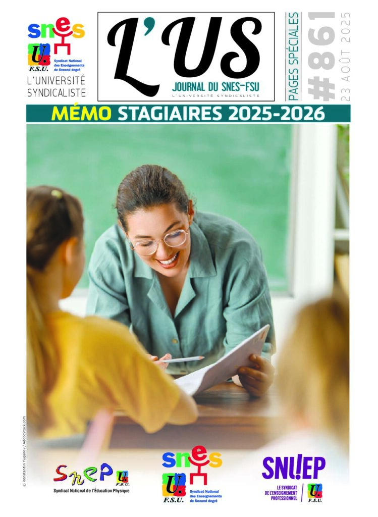Mémo stagiaires 2025-2026 – Supplément de l’US n°861