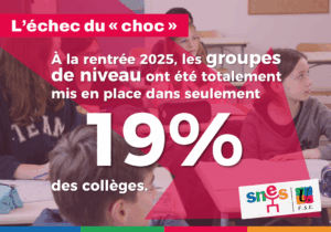 Groupes de niveau dans seulement 19% des collèges !