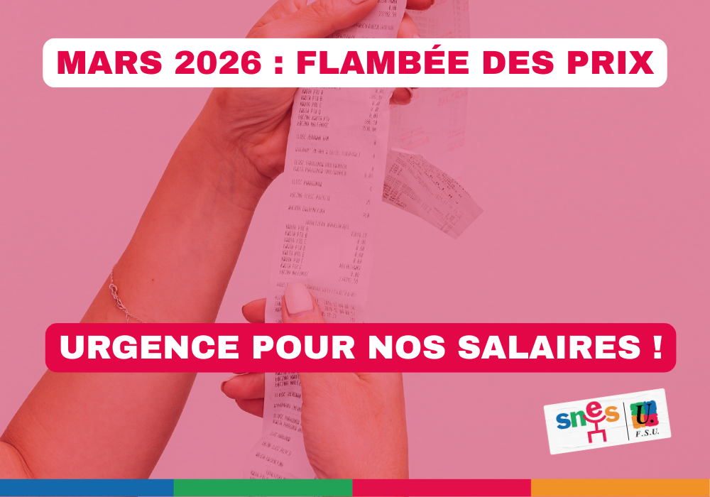 Soaring prices – emergency measures for our salaries! – SNES-FSU