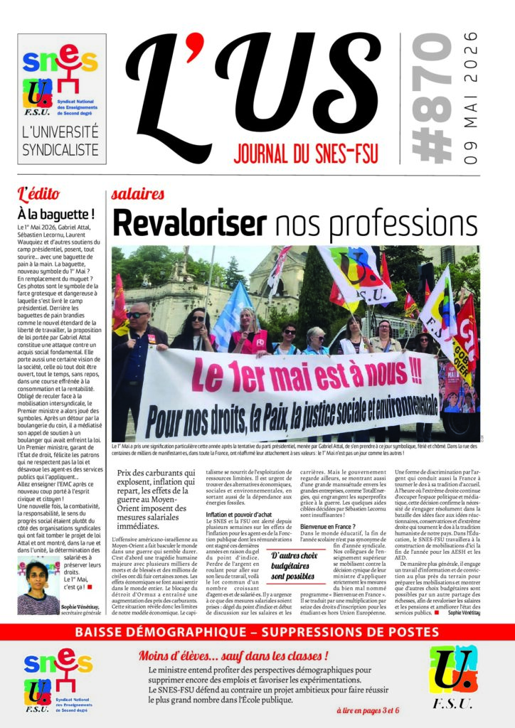L’US n°870 du 9 mai 2026