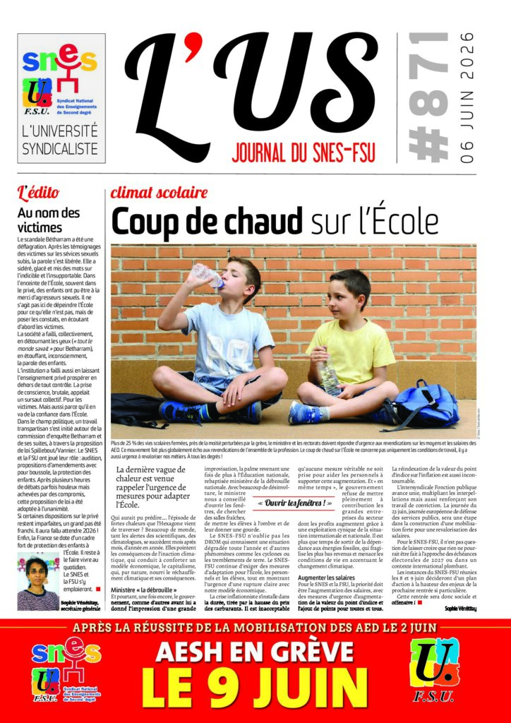 L&rsquo;US n°871 du 6 juin 2026