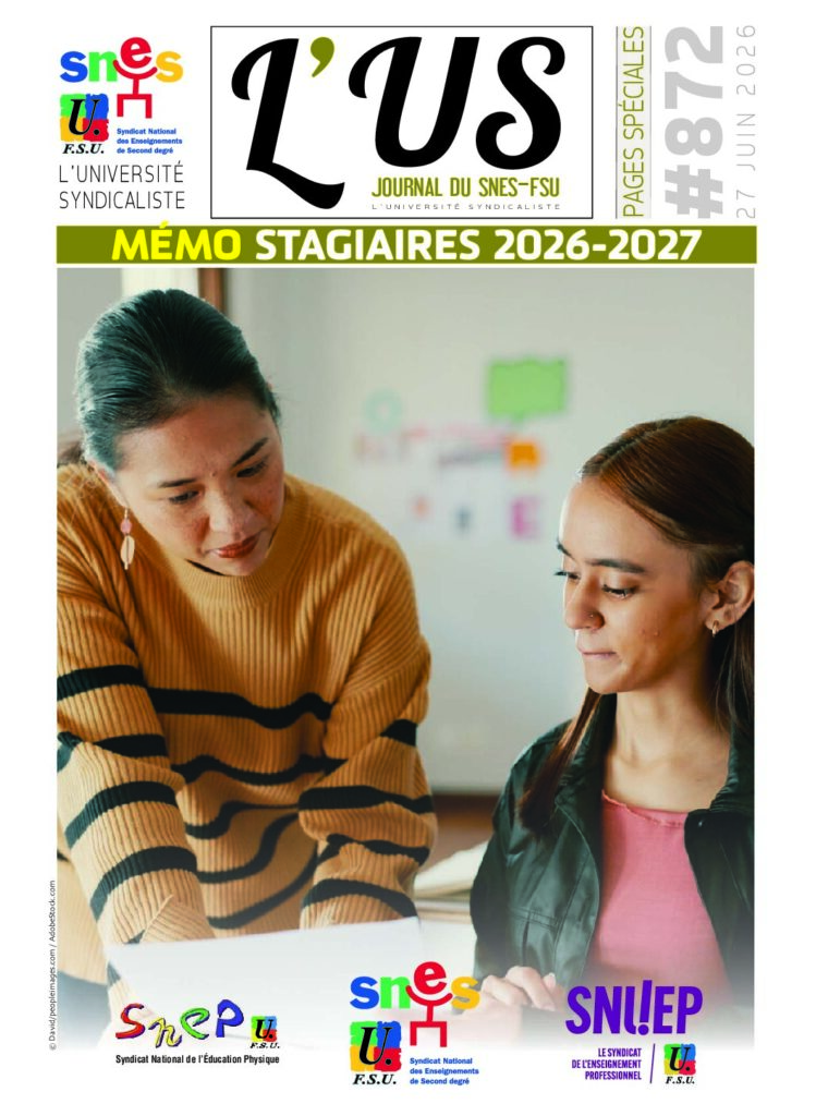 Mémo stagiaires 2026-2027 – Supplément de l’US n°872