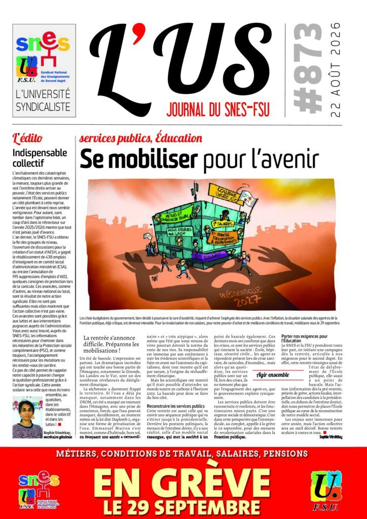 L’US n°873 du 22 août 2026
