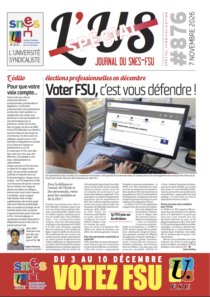 US élections professionnelles SNES