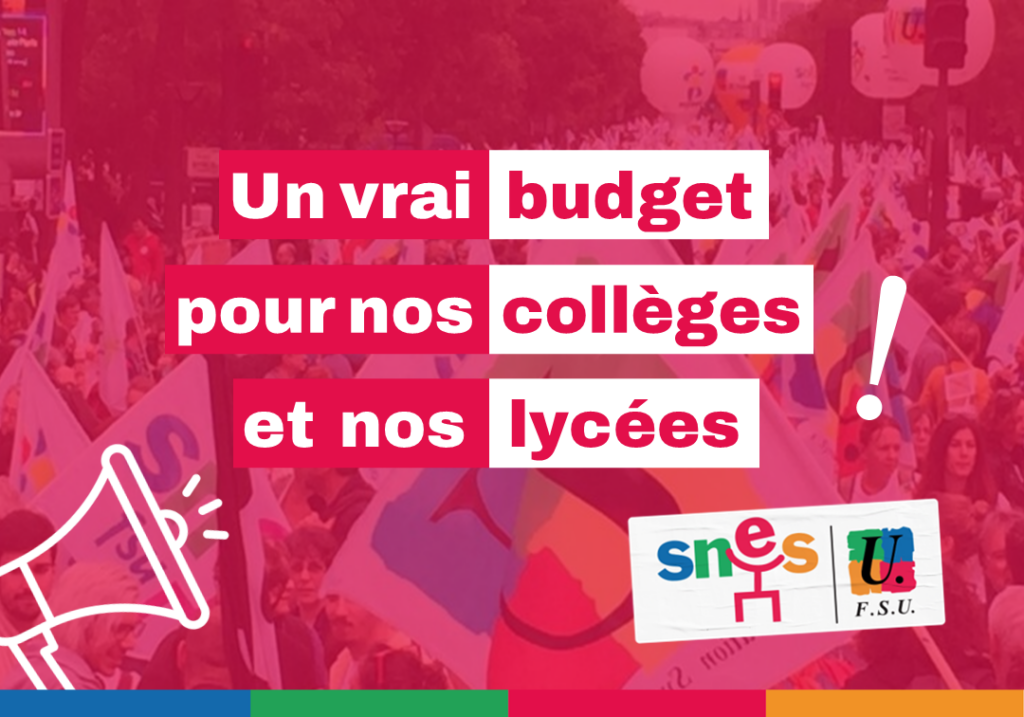 Un vrai budget pour nos collèges et nos lycées !
