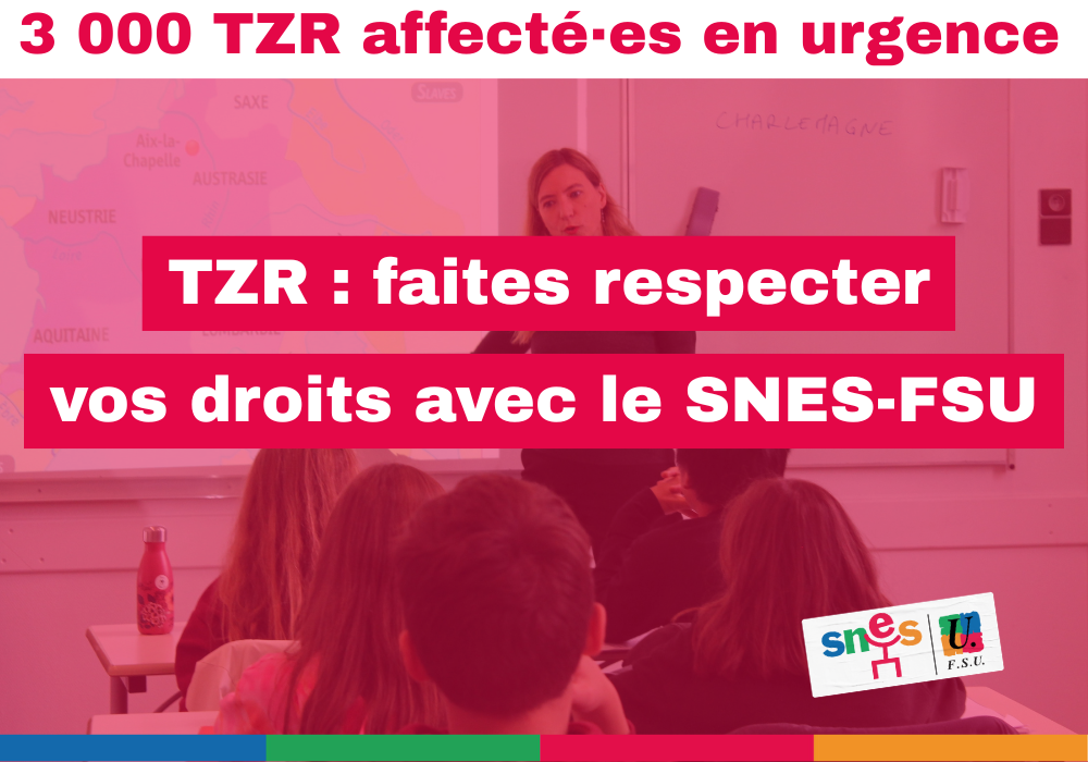 TZR affectés en urgence