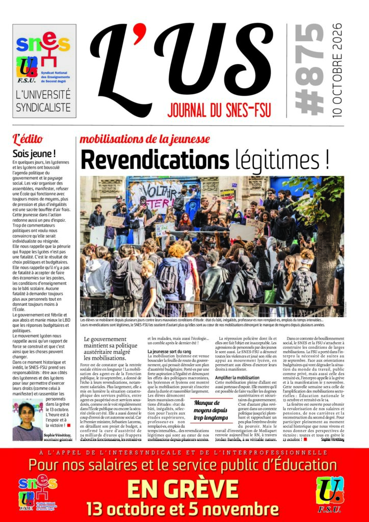 L’US n°875 du 10 octobre 2026