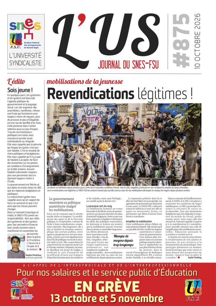 L’US n°875 du 10 octobre 2026