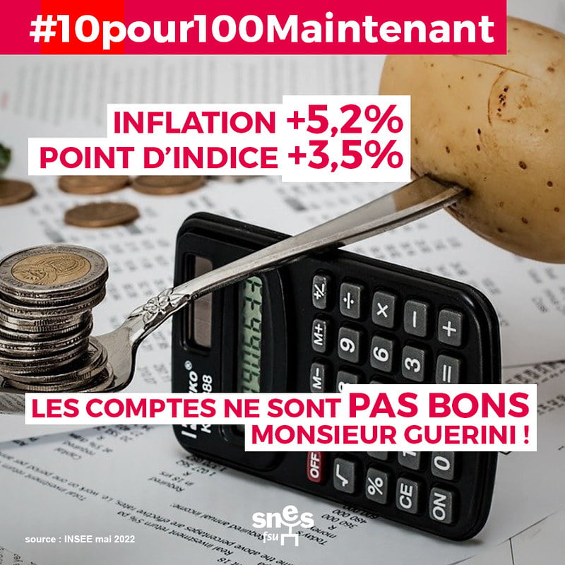 Point d'indice : 3,5%, le niveau du mépris - SNES-FSU